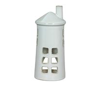 Hill Interiors Lighthouse Tea Light Holder - White - White - 28cm x 11cm x 11cm