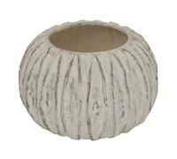 Hill Interiors Lorenzo Rotund Fin VaseOne Size White/Grey Wash HI5150
