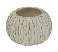 Hill Interiors Lorenzo Rotund Fin Vase - White/Grey Wash - One Size - White/Grey Wash - 100% Mixed