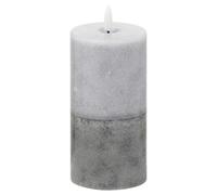 Hill Interiors Luxe Collection Dipped Natural Glow Electric Candle - Grey - Grey - 15cm x 7cm x 7cm