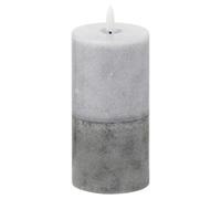 Hill Interiors Luxe Collection Dipped Natural Glow Electric Candle - Grey - Grey - 15cm x 7cm x 7cm