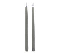 Hill Interiors Luxe Collection Electric Candle (Pack of 2) - Grey - Grey - 25cm x 2cm x 2cm