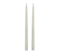 Hill Interiors Luxe Collection Electric Candle (Pack Of 2) Taupe (25Cm X 2Cm X 2Cm)