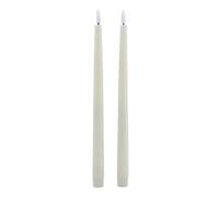 Hill Interiors Luxe Collection Electric Candle (Pack of 2) - Taupe - Taupe - 25cm x 2cm x 2cm
