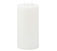 Hill Interiors Luxe Collection Natural Glow 3 Wick Electric Candle - White - White - 30cm x 15cm x 15cm