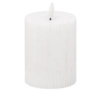 Hill Interiors Luxe Collection Natural Glow 3X4 Textured Ribbed Led Candle