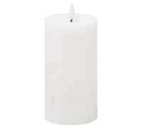 Hill Interiors Luxe Collection Natural Glow 3X6 Textured Ribbed Led Candle
