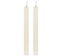Hill Interiors Luxe Collection Natural Glow Electric Candle Pack of 2 in Ivory Hill Interiors Ivory
