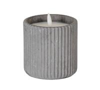 Hill Interiors Luxe Collection Ribbed Table Lamp - Grey - 9cm x 7cm x 7cm - Grey - 100% Mixed