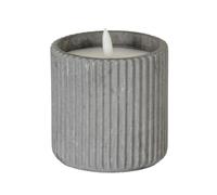 Hill Interiors Luxe Collection Ribbed Table Lamp - Grey - 9cm x 5cm x 5cm - Grey - 100% Mixed