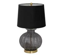 Hill Interiors Luxton Fluted Glass Table Lamp In Black Black One Size
