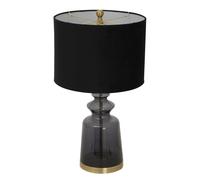 Hill Interiors Luxton Glass Table Lamp In Black Black One Size