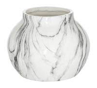 Hill Interiors Marble Planter - Ceramic - L26 X W26 X H20 Cm - Grey/white