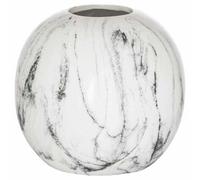 Hill Interiors Marble Pudding Vase - Ceramic - L25 X W25 X H23 Cm - Grey/white