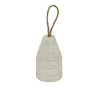 Hill Interiors Marble Ribbed Doorstop - White - White