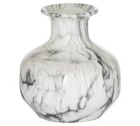 Hill Interiors Marble Squat Vase26cm x 24cm x 24cm White/Grey HI4196