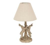 Hill Interiors Marching Hares Stone Wash Table Lamp (UK Plug) in Light Bronze Hill Interiors Light Bronze