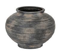 Hill Interiors Marra Squat Vase - Ceramic - L36 X W36 X H27 Cm - Black