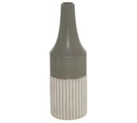 Hill Interiors Mason Collection Ceramic Convex Vase - Grey - 38cm x 13cm x 13cm - Grey