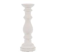 Hill Interiors Matt White Large Ceramic Column Candle Holder