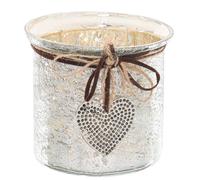 Hill Interiors Mercury Effect Candle Holder in Silver Hill Interiors Silver