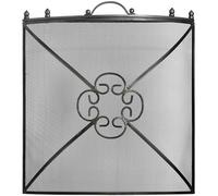Hill Interiors Mesh Fireguard In Antique Pewter Effect Finish Silver/black/grey (61 X 61 X 13.5Cm)