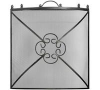 Hill Interiors Mesh Fireguard in Antique Pewter Effect Finish - Silver/Black/Grey - Silver/Black/Grey - 61 x 61 x 13.5cm