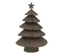 Hill Interiors Metal Layered Tree Christmas Dration 19cm x 6cm x 14cm in Grey | Size: 19 cm x 6 cm x 14 cm Hill Interiors Grey 19 cm x 6 cm x 14 cm