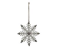 Hill Interiors Metal Snowflake Christmas Hanging Dration in White Hill Interiors White
