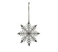 Hill Interiors Metal Snowflake Christmas Hanging Dration In White White One Size