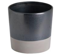 Hill Interiors Metallic Ceramic Planter - Grey - S - Grey