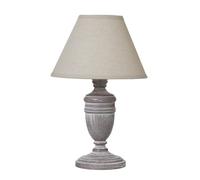 Hill Interiors Metis Urn Linen Table Lamp (UK Plug) in White Hill Interiors White