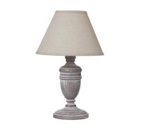Hill Interiors Metis Urn Linen Table Lamp (Uk Plug) In White White