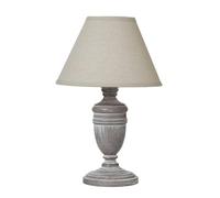 Hill Interiors Metis Urn Linen Table Lamp (UK Plug) in White Hill Interiors White