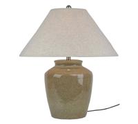 Hill Interiors Mottura Ceramic Table Lamp (Uk Plug) In Green Green