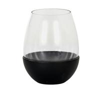 Hill Interiors Neris Glass Goblet Candle Holder - Black - Black - 18cm x 14cm x 14cm