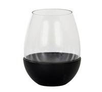 Hill Interiors Neris Large Candle Holder With Glass Goblet - L14 X W14 X H18 Cm - Black