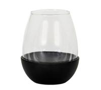 Hill Interiors Neris Medium Candle Holder With Glass Goblet - L11 X W11 X H14 Cm - Black