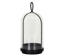 Hill Interiors Nysa Candle Lantern - Black - Black - 35cm x 15cm x 15cm