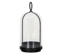 Hill Interiors Nysa Candle Lantern - Black - Black - 25cm x 15cm x 15cm