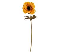 Hill Interiors Orange Anemone Stem Artificial Flower - Plastic - L10 X W10 X H38 Cm - Orange