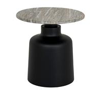 Hill Interiors Oura Round Side Table - Black/Grey - Black/Grey - One Size - 100% Mixed