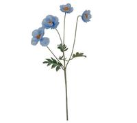 Hill Interiors Papaver Oppy Spray Artificial Flower - Plastic - L15 X W15 X H58 Cm - Blue