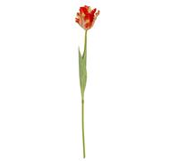 Hill Interiors Parrot Tulip Artificial Flower - Green/Flame Orange - One Size