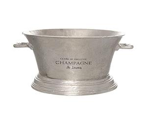 Hill Interiors Pewter Wine Cooler (23cm x 35cm x 48cm) (Antique Silver)