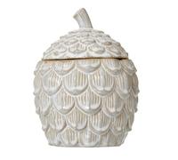 Hill Interiors Pine Cone Ceramic Trinket Dish White (16Cm X 13Cm X 13Cm)