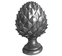 Hill Interiors Pinecone Ornament - Dark Silver - 23cm x 15cm x 15cm - Dark Silver - 100% Mixed