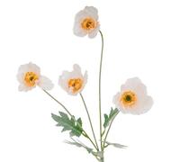 Hill Interiors Poppy Artificial Flower Spray White (One Size)