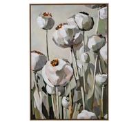 Hill Interiors Poppy Heads Hand Painted Canvas In Frame - Wood - L3 X W80 X H120 Cm - Multi-Coloured