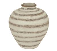 Hill Interiors Ravello Amfora Striped Vase - Brown/White - One Size - Brown/White